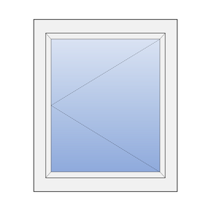 Mockup of a White Side Hinge Custom Egress Window